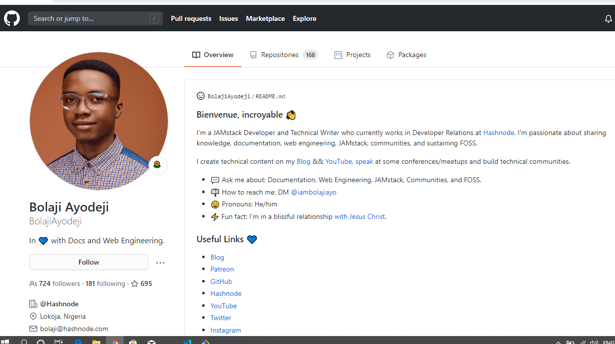 GitHub profile of {{ name }}