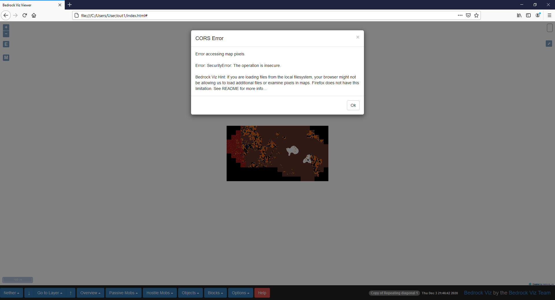 [BUG] Firefox gives the issue of CORS error · Issue 83 · bedrockviz