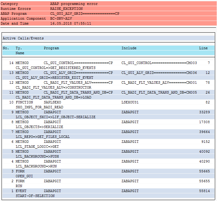 Background mode dump when serializing badi implementations · Issue ...