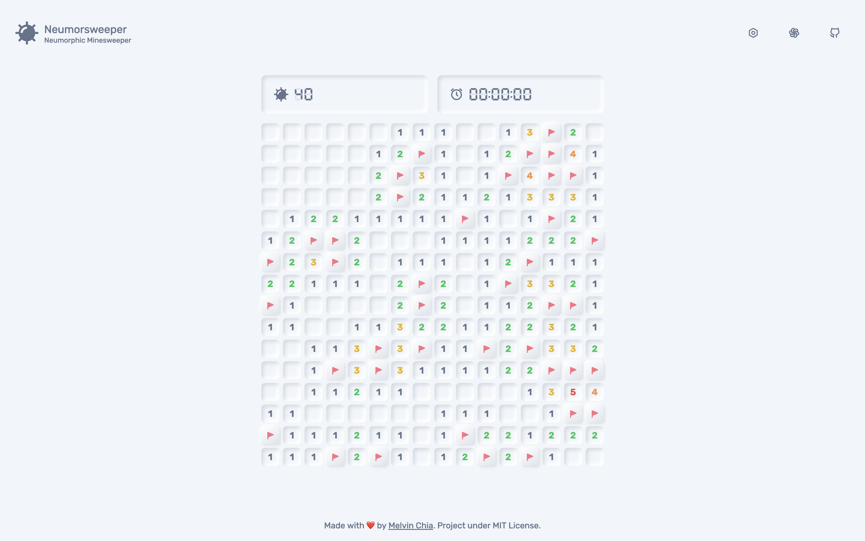 GitHub - melvinchia3636/neumorsweeper: A neumorphic style Minesweeper ...