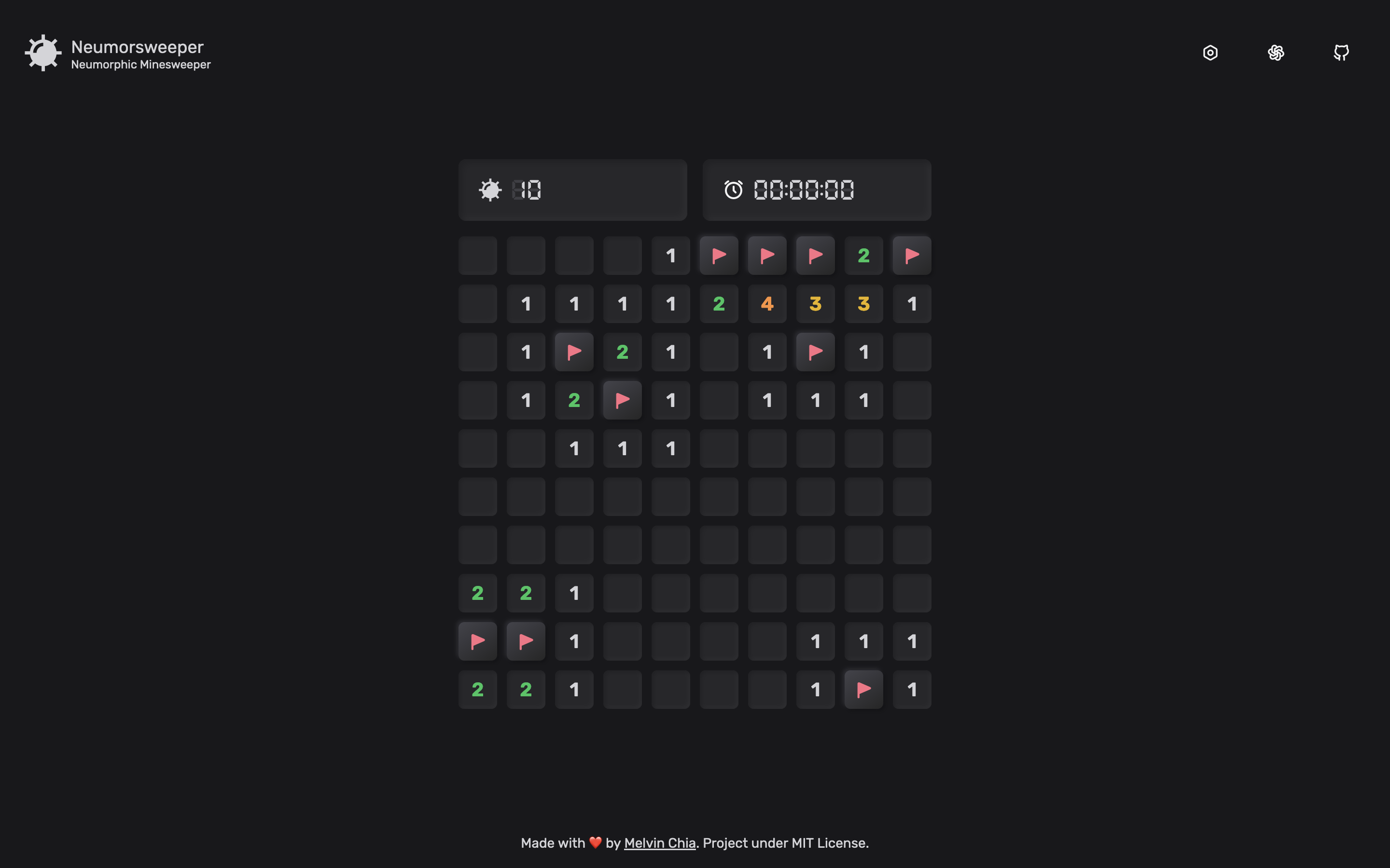 GitHub - melvinchia3636/neumorsweeper: A neumorphic style Minesweeper ...