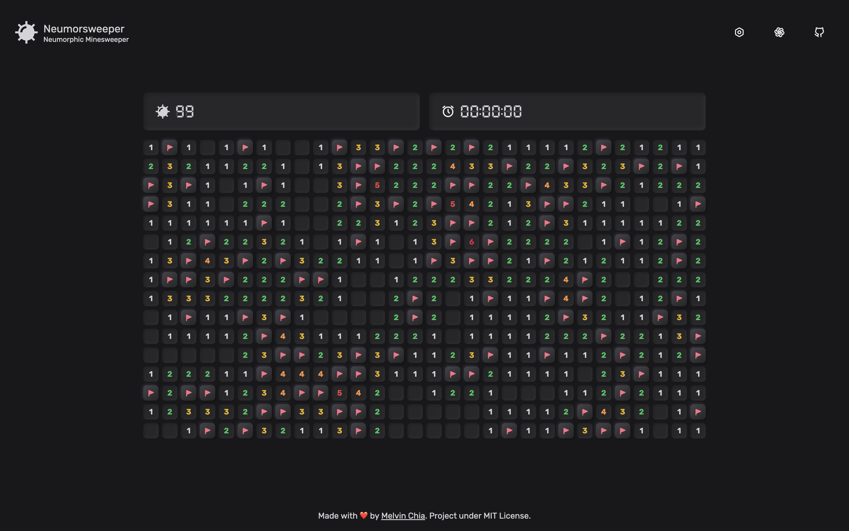 GitHub - melvinchia3636/neumorsweeper: A neumorphic style Minesweeper ...
