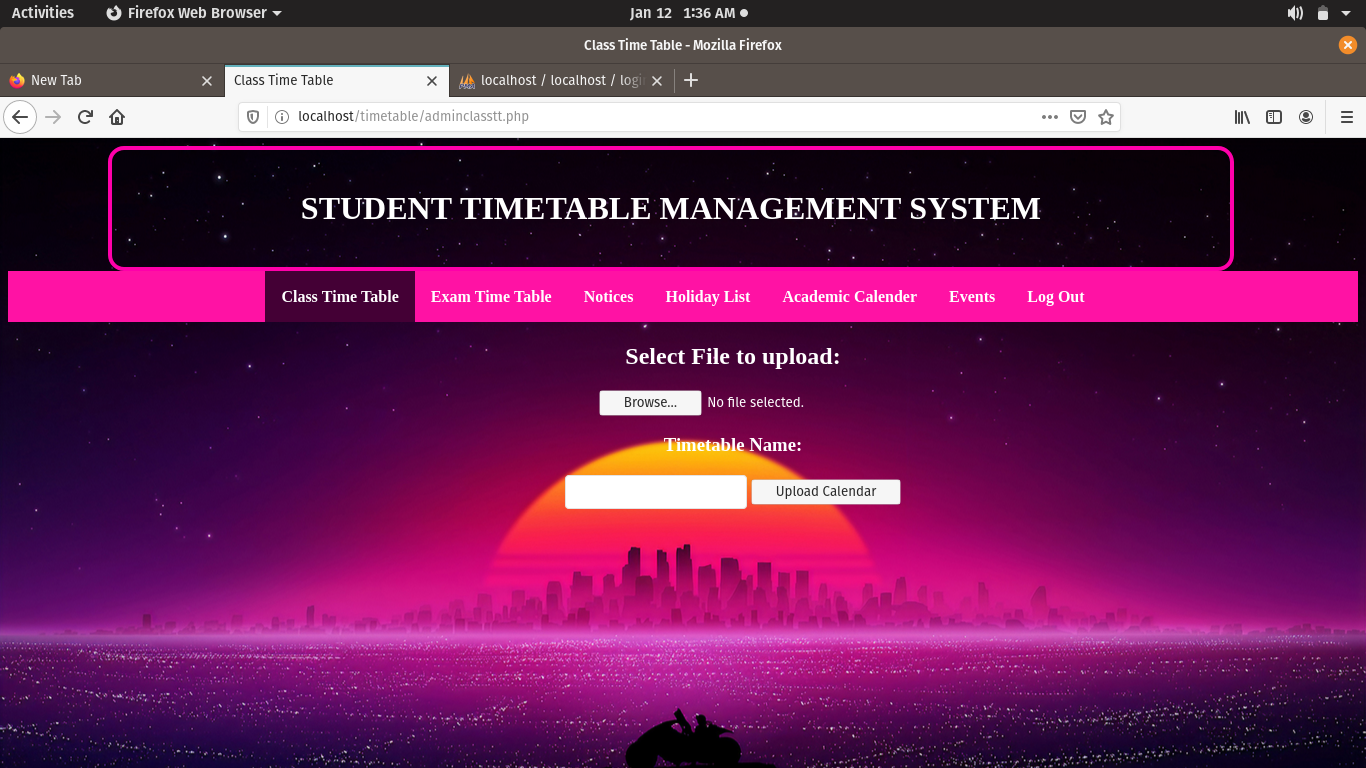 GitHub - anshugupta8/Student-Timetable-Management-System: A interactive ...