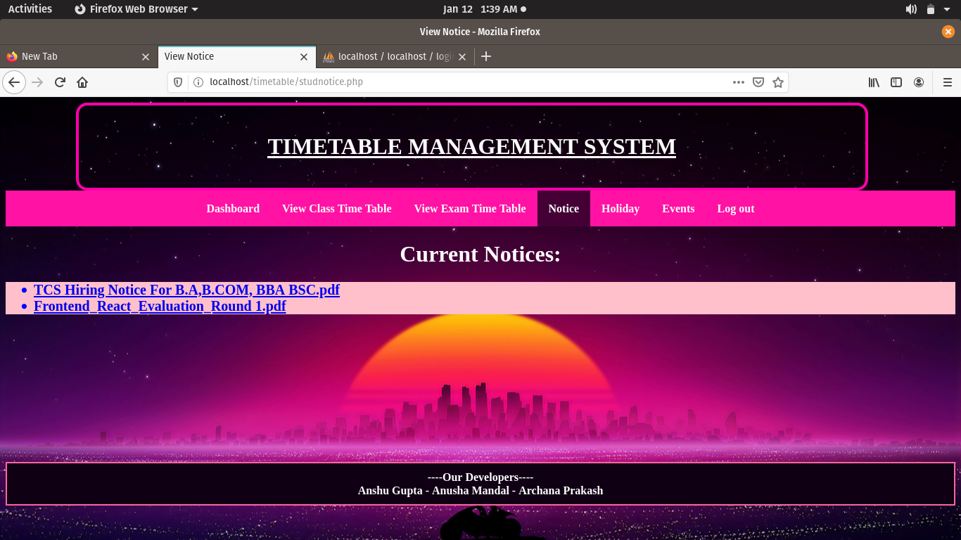 GitHub - anshugupta8/Student-Timetable-Management-System: A interactive ...