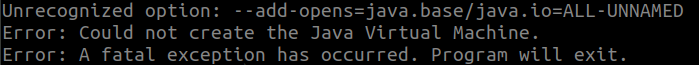 mn client doesn't work with OpenJDK Runtime Environment (build 11.0.4 ...