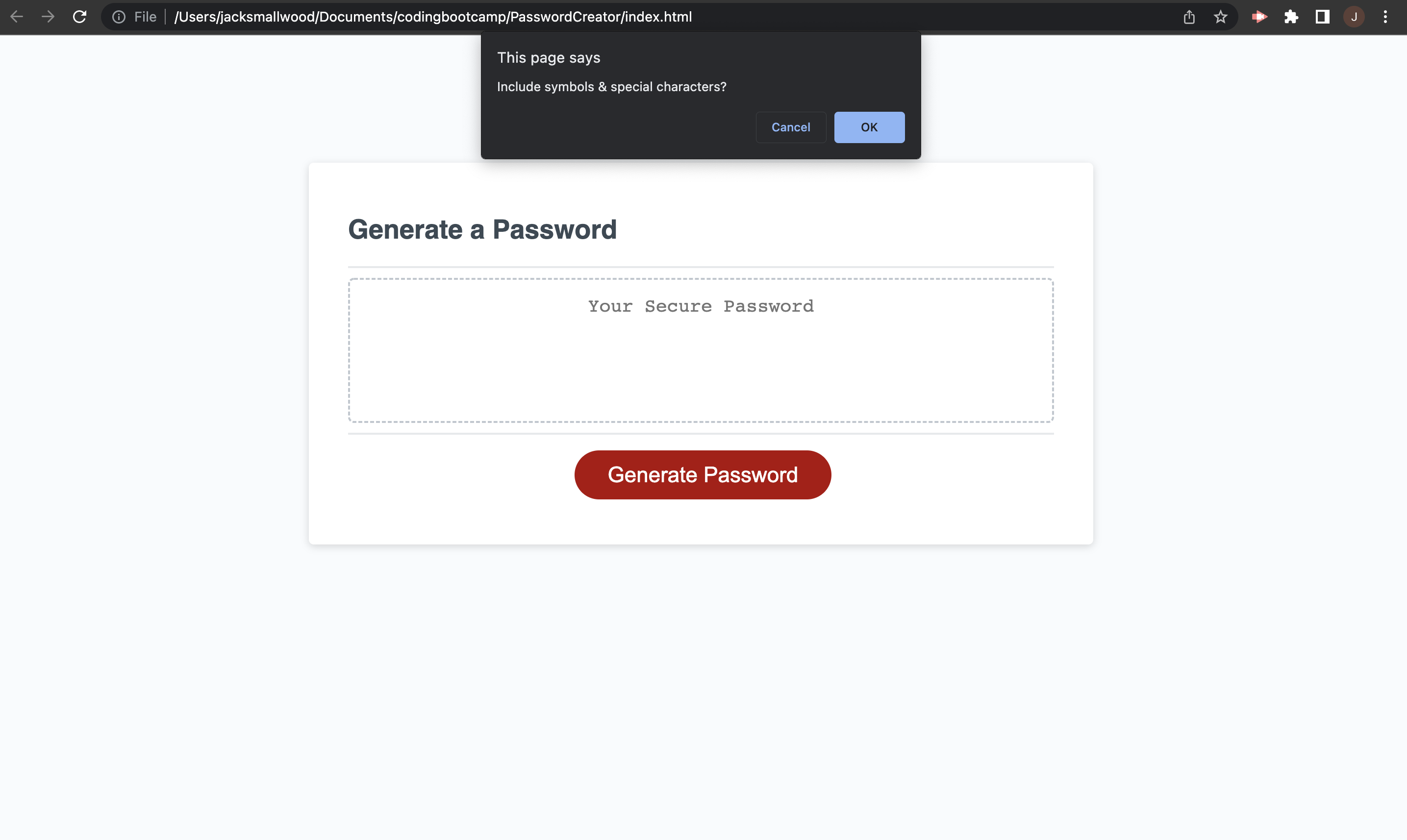 GitHub - jsmall4/password-creator