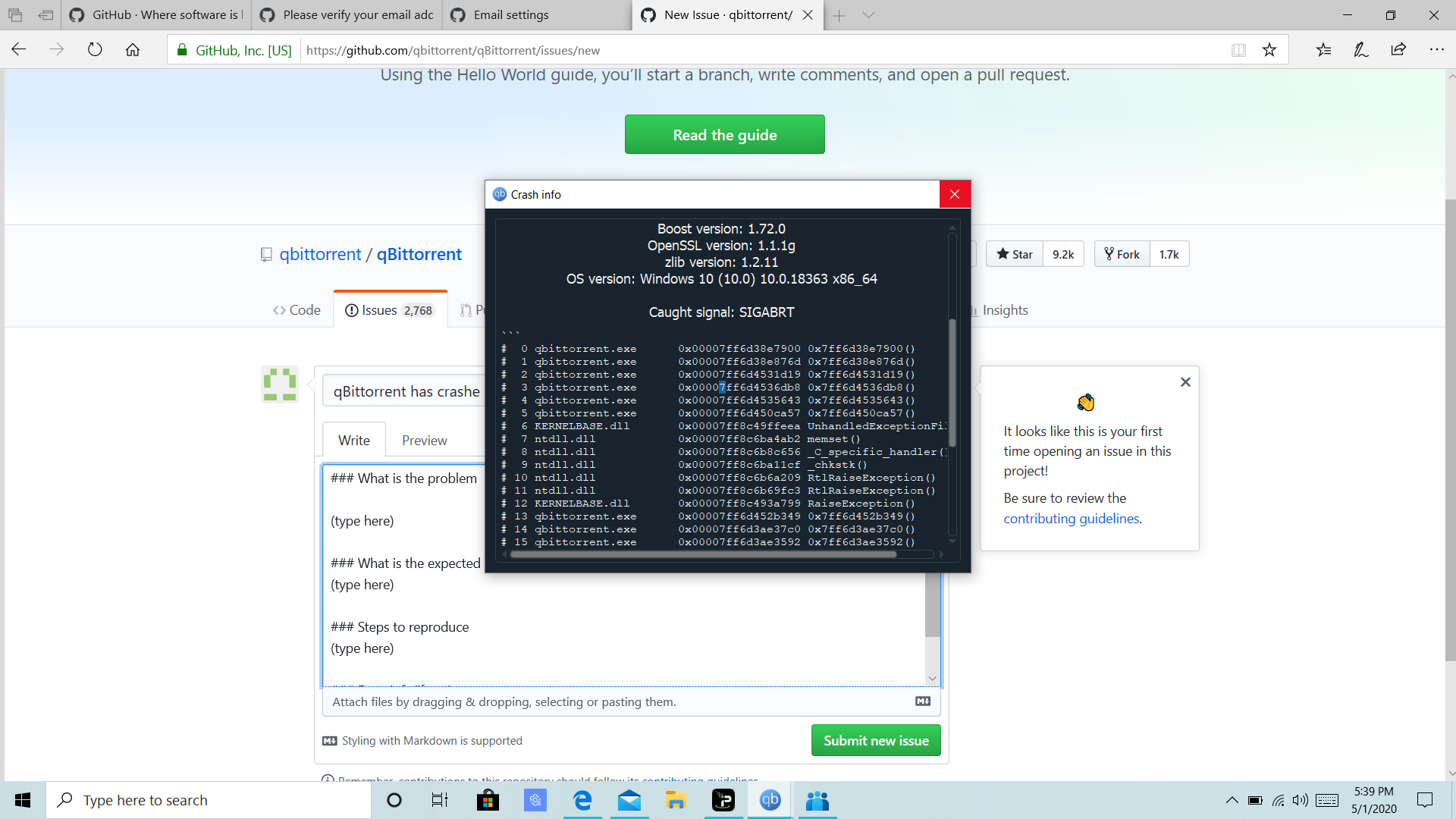 qBittorrent has crashe · Issue 12726 · qbittorrent/qBittorrent · GitHub