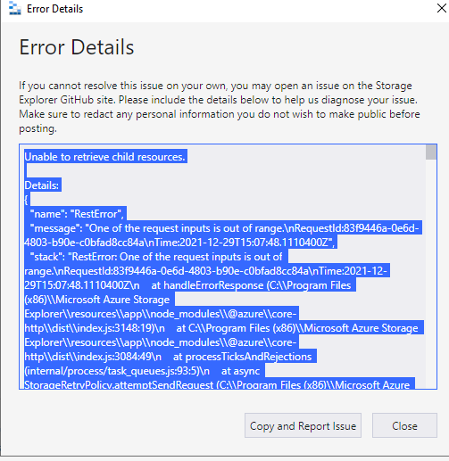 Microsoft Azure Storage Explorer · Issue 5301 · microsoft