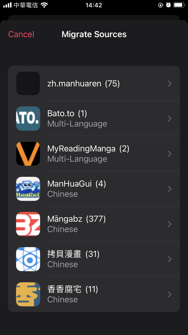 Resized Icons in MigrateSourcesView · Issue #338 · Aidoku/Aidoku · GitHub