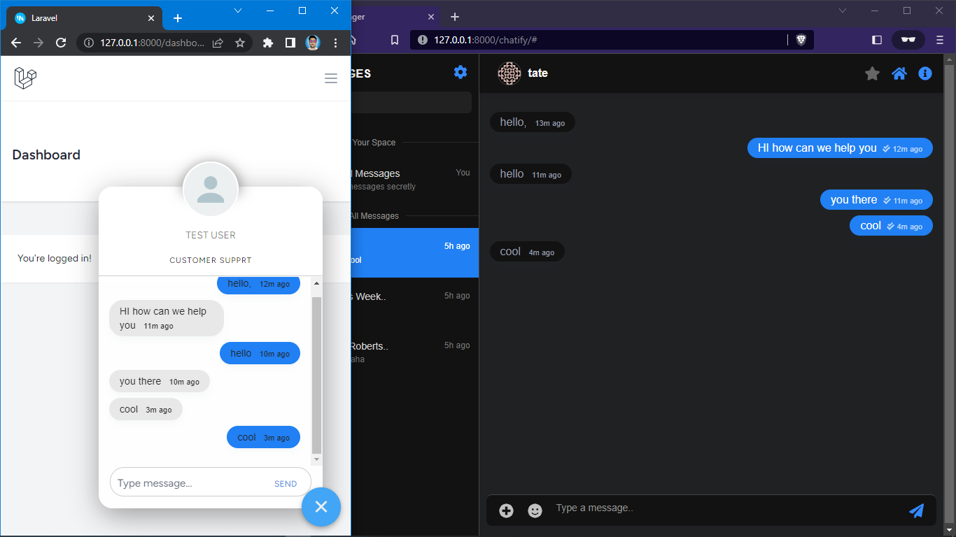 Chatify Laravel Package