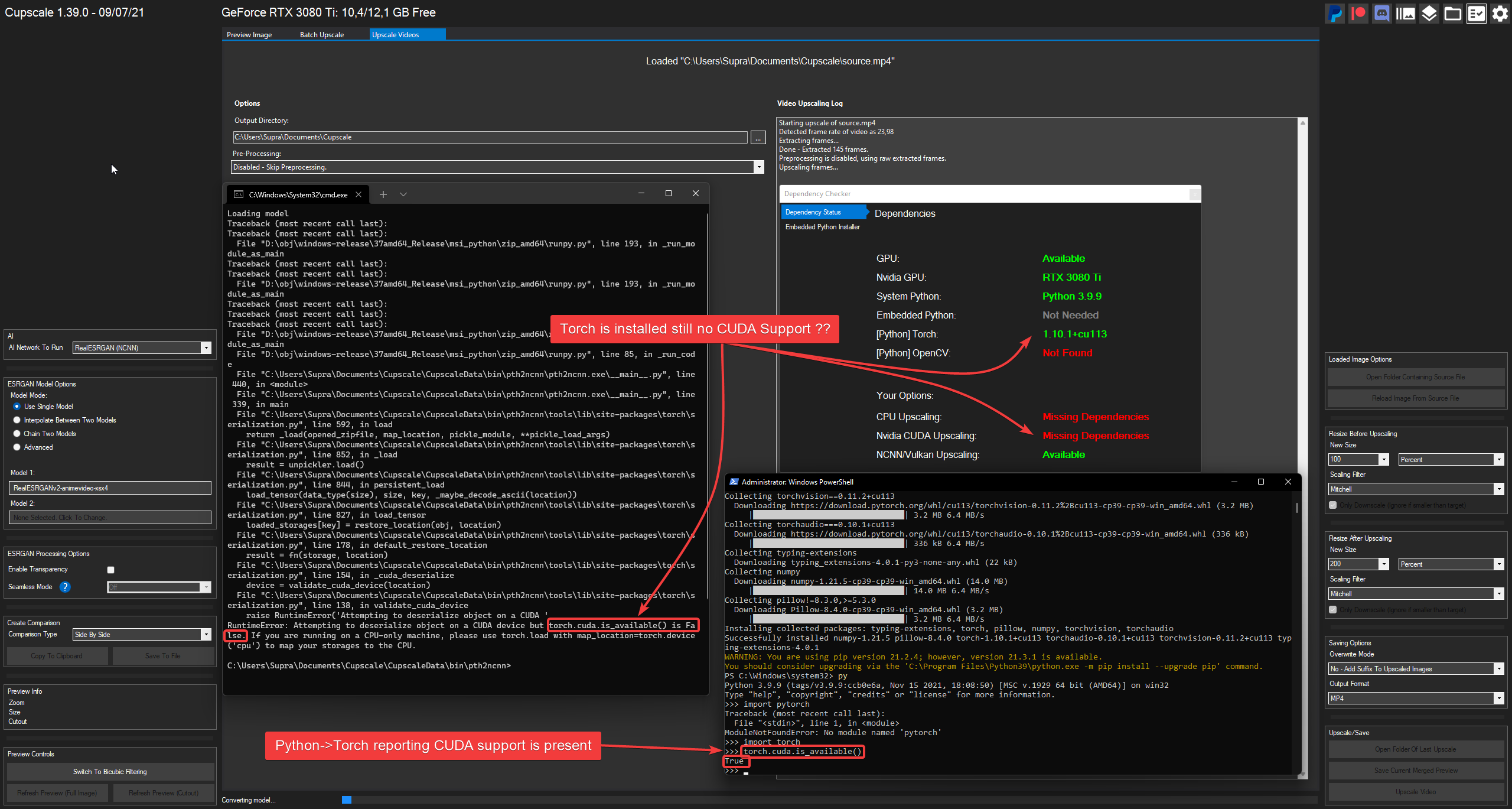 GPU not supported · Issue 74 · n00mkrad/cupscale · GitHub