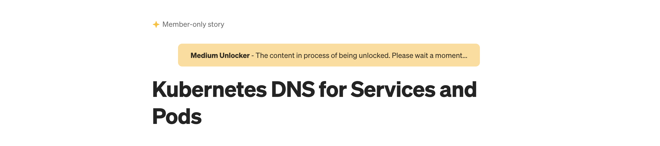Issue:- Medium Unlocker - The content in process of being unlocked ...