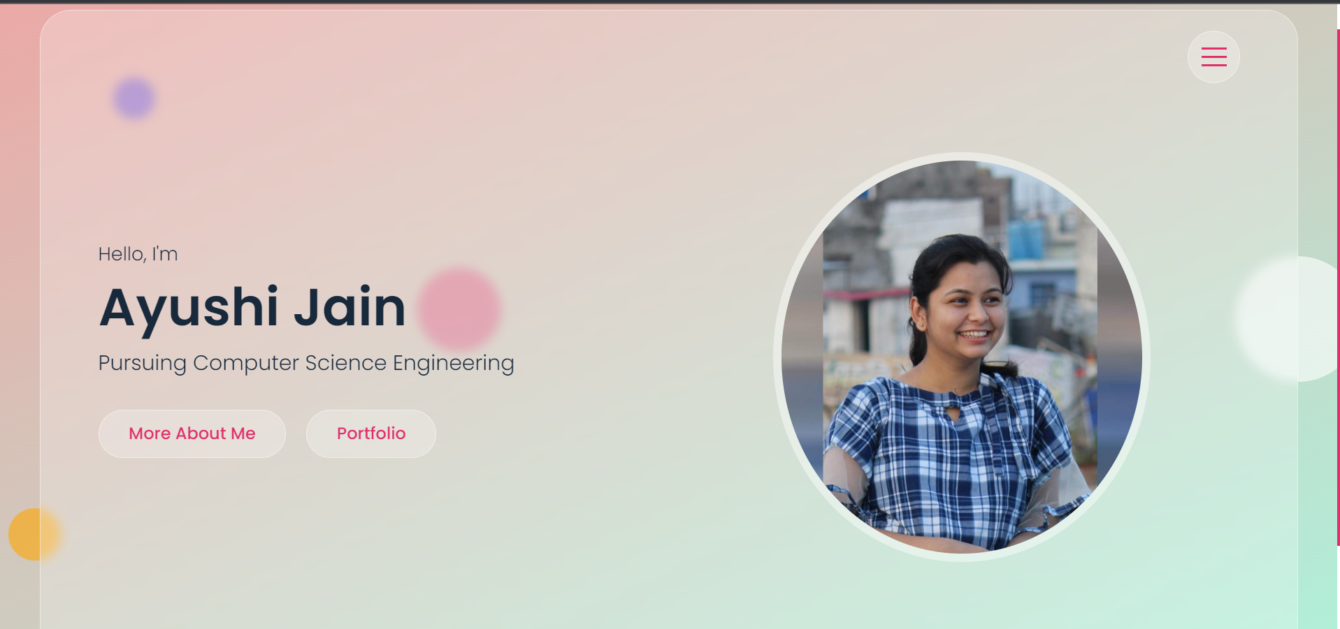 GitHub - jainnayushi/Glassmorphism_Portfolio: Link : https ...