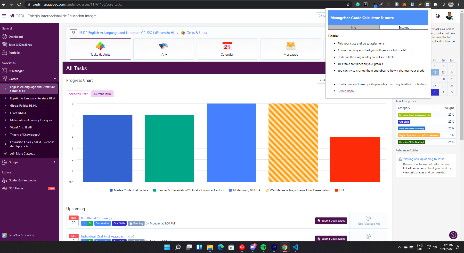 In current version of managebac calculator stopped working · Issue 6