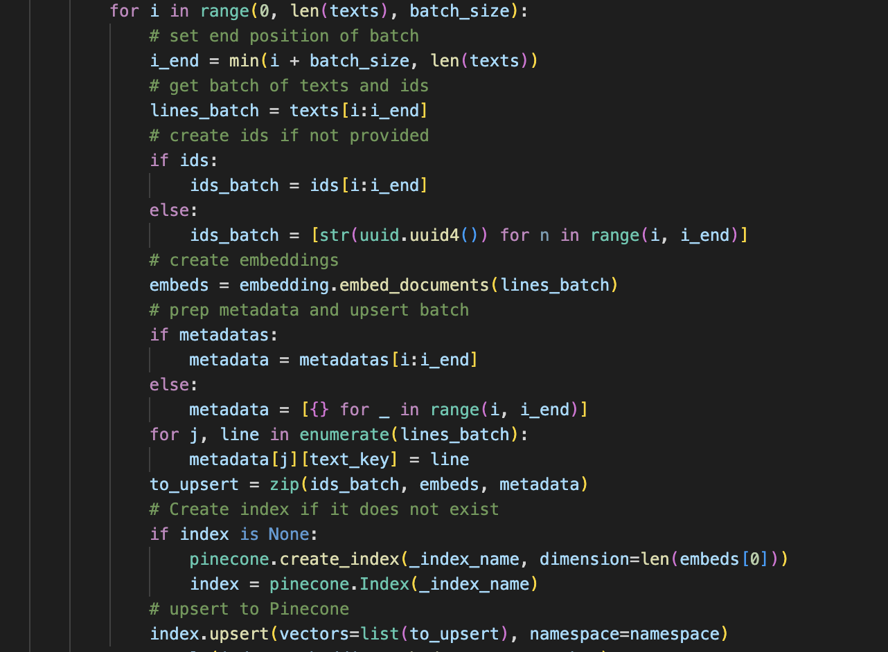 Need better exception Handling at Pinecone.from_texts() · Issue #1811 ...