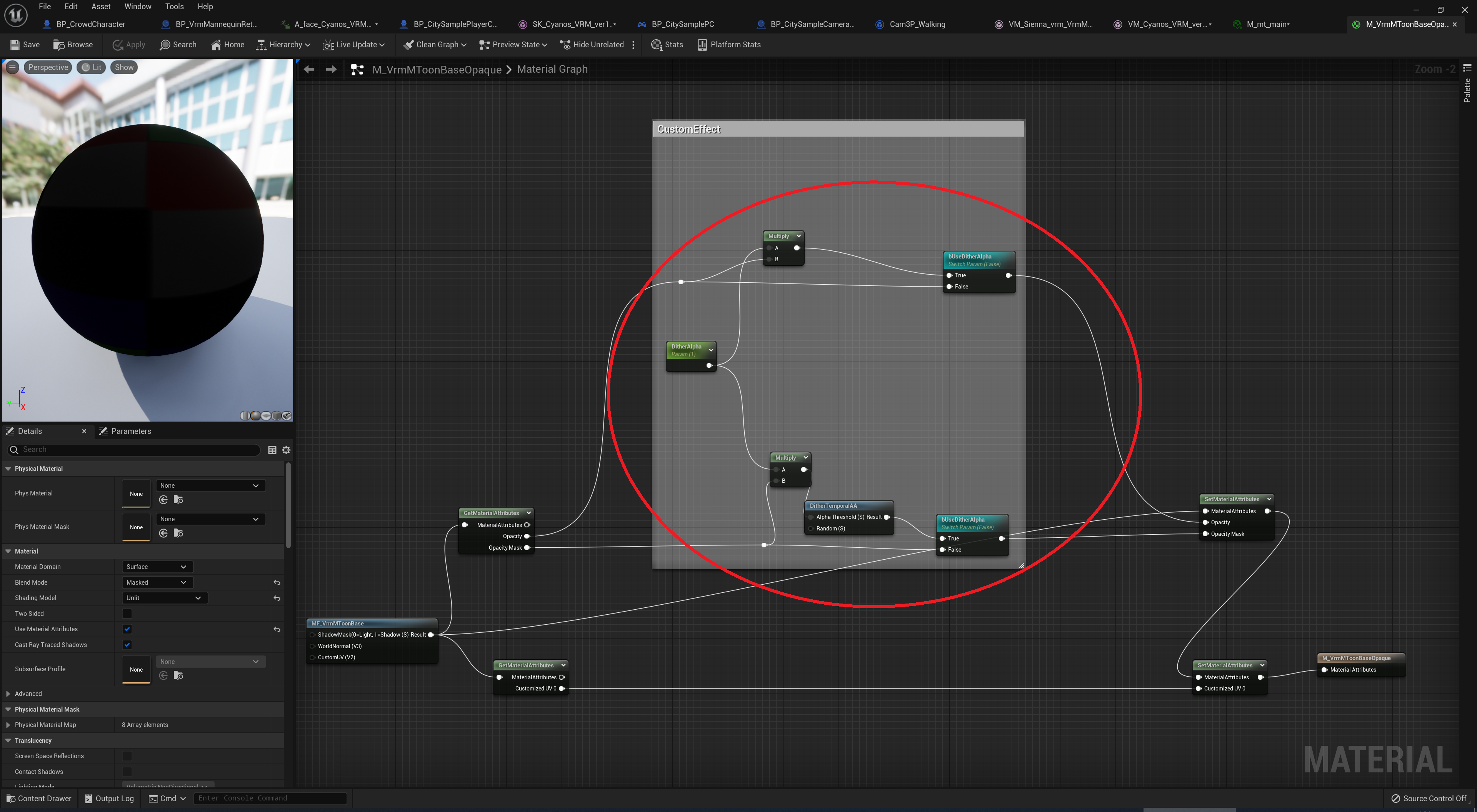 Dissolve effect for vroid model · Issue #145 · ruyo/VRM4U · GitHub