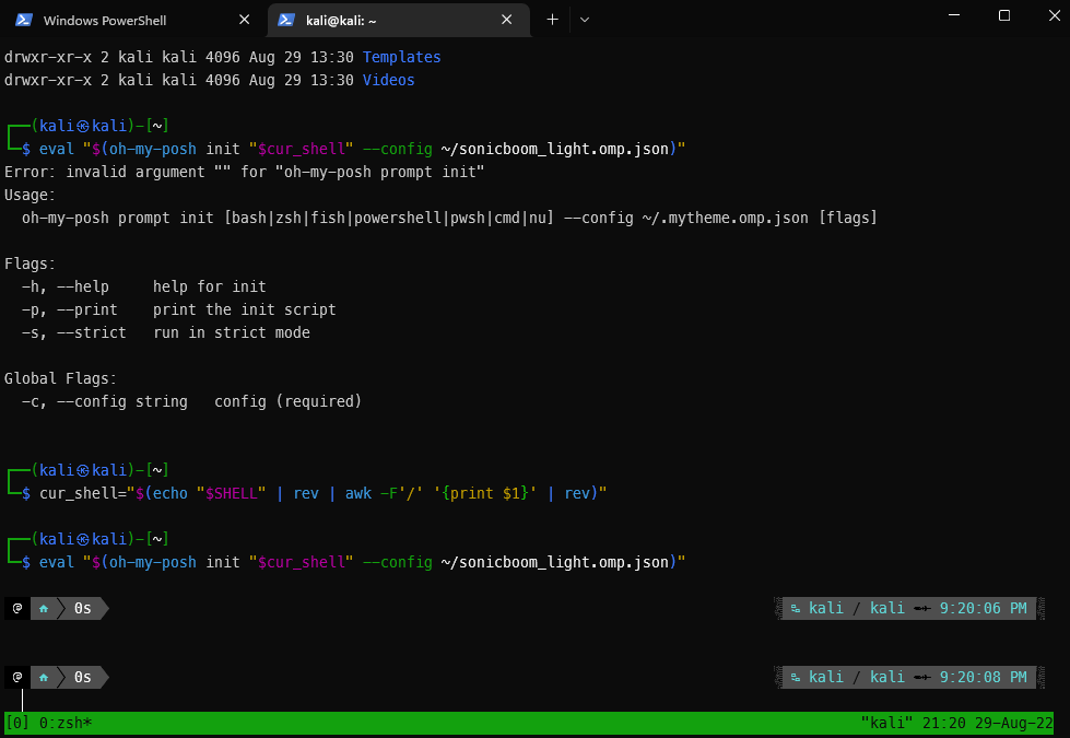 Sonicboom not perfectly working under tmux? · JanDeDobbeleer ohmyposh