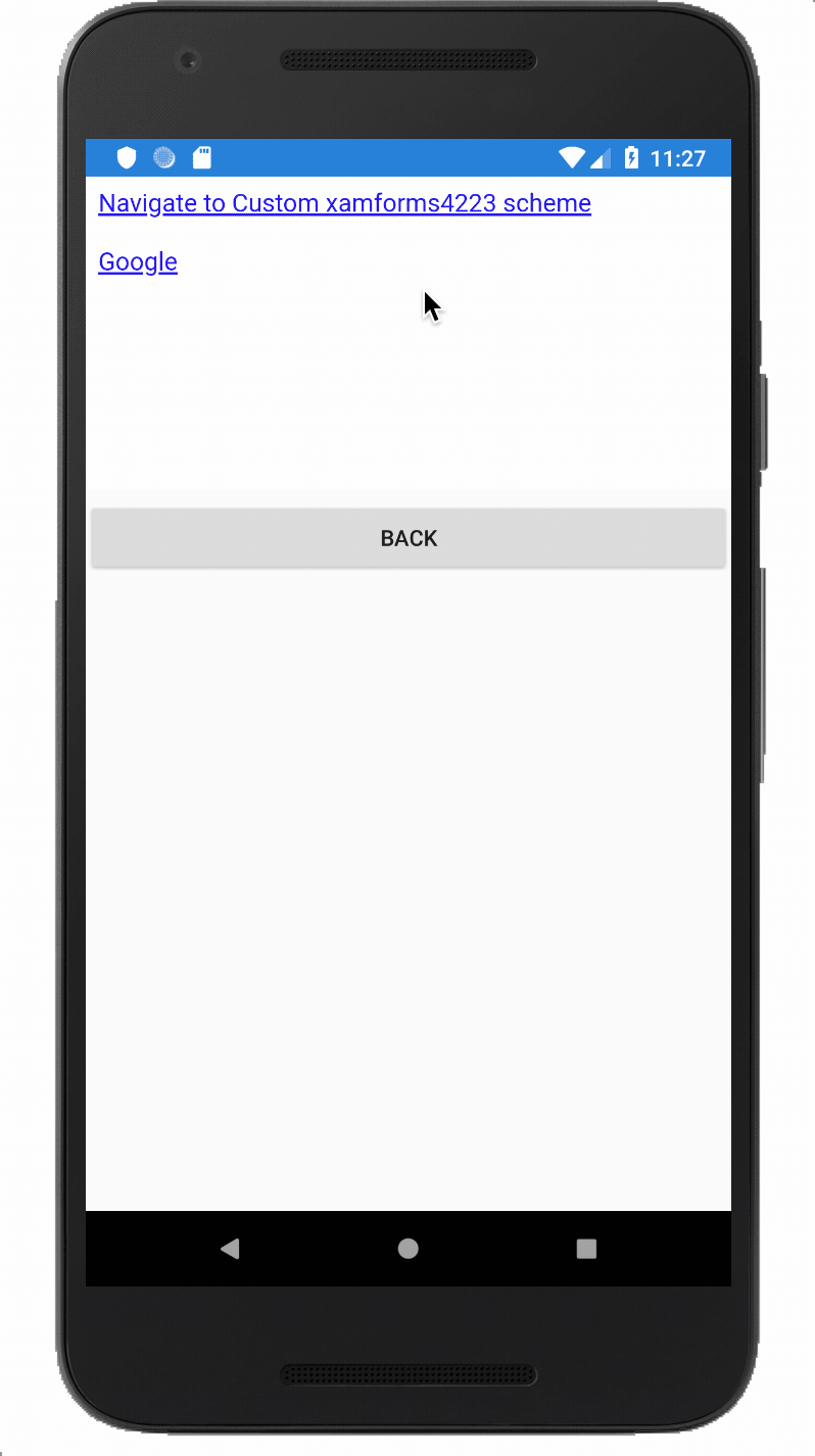 [Android] View Navigating Cancel property not working with custom