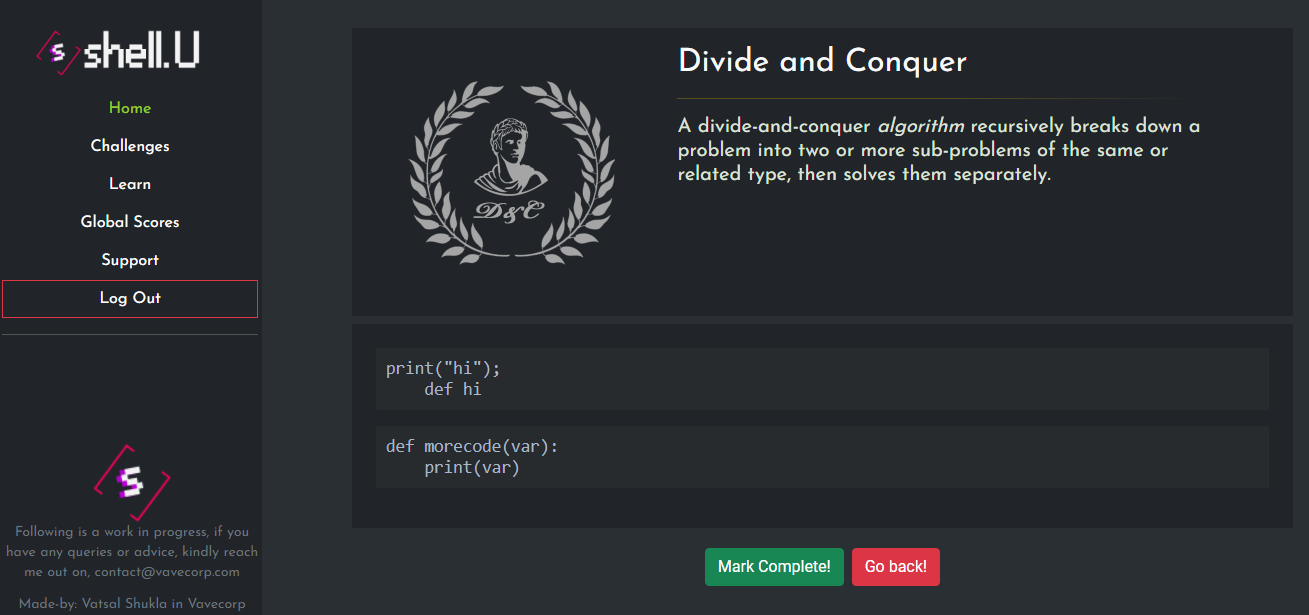 GitHub - hungryChicken412/shellU: Online programming learning and ...