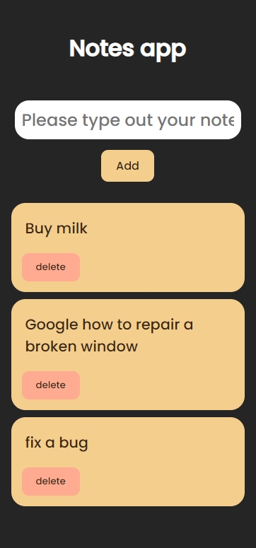 GitHub - nikolastanin/Notes-app: Simple To Do web app
