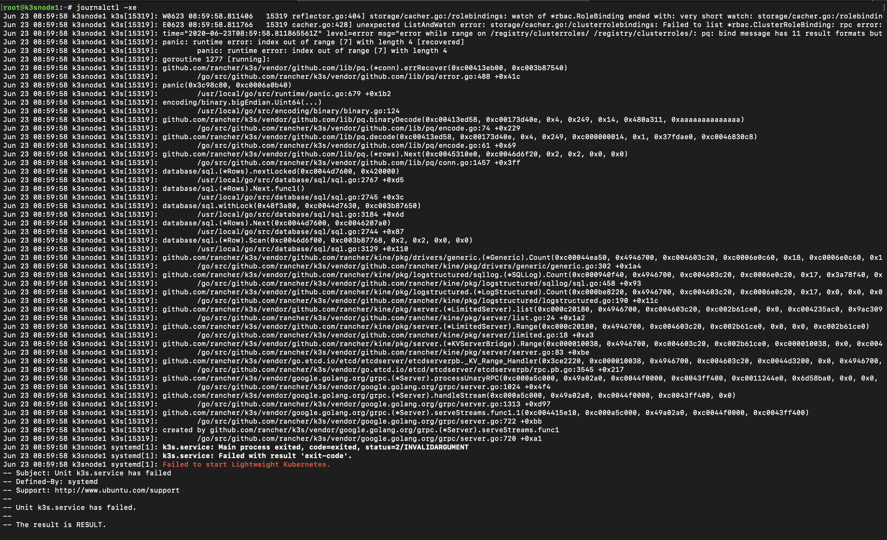 Error Installing K3S · Issue #1939 · k3s-io/k3s · GitHub