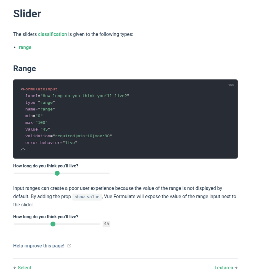 Vue Formulate - Slider - Google Chrome