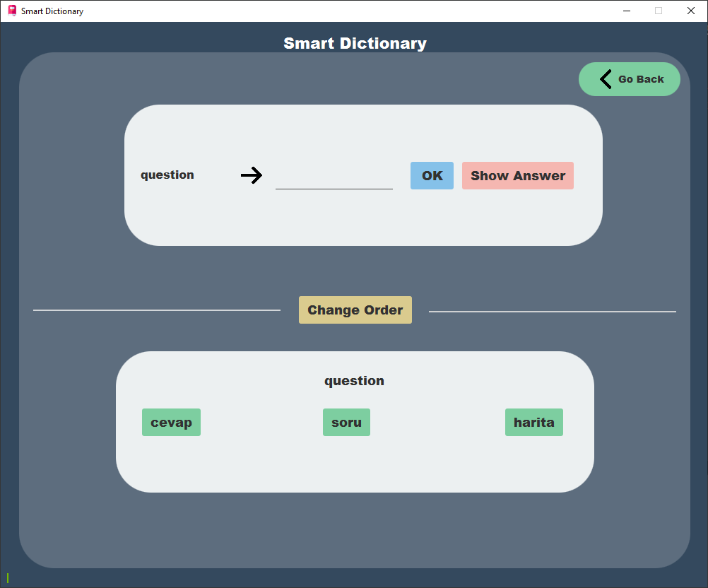 GitHub metecoban/FakeQuizlet An app similar to the Quizlet.