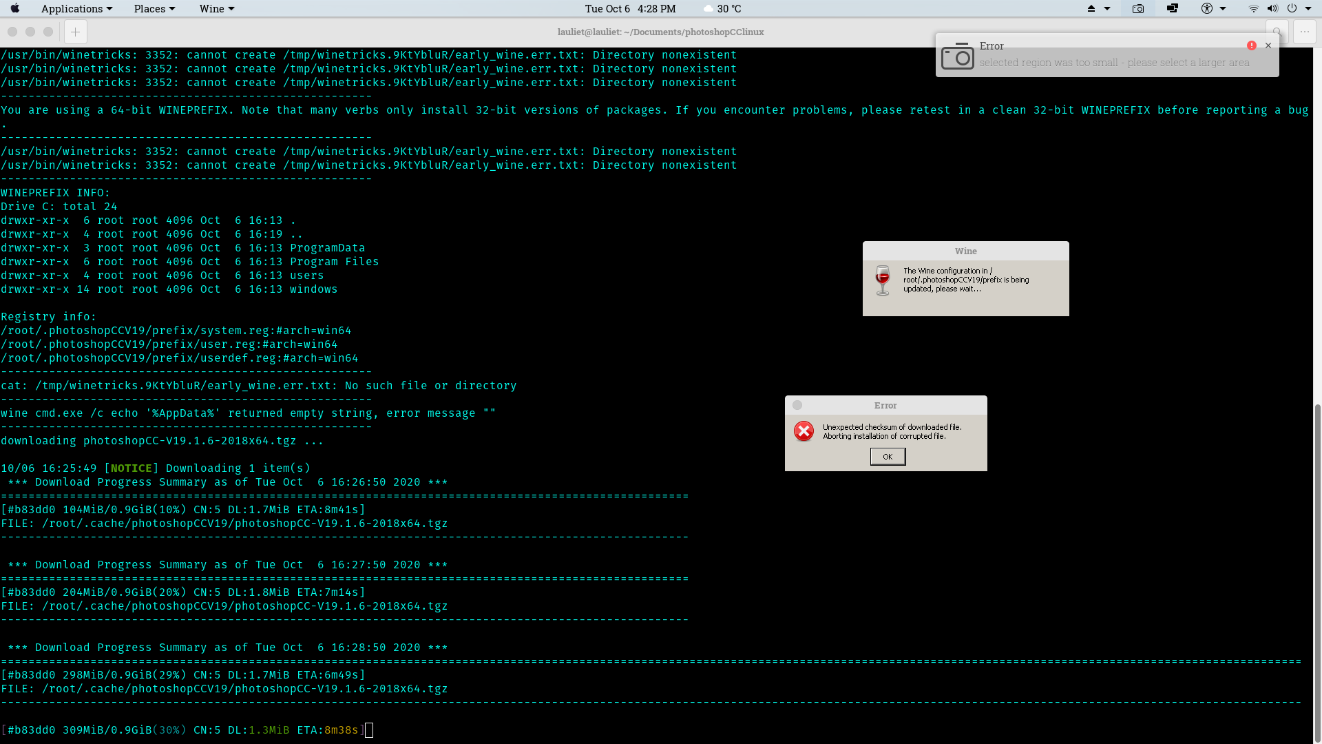 Failed Installing wine gecko · Issue #63 · Gictorbit/photoshopCClinux ...