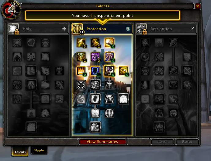 Talent Tree Reverts to Previous