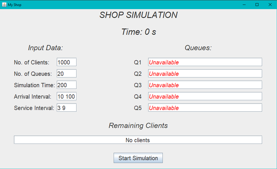 Queue Stores Programmign GitHub - vladslavu/ShopQueues: Simulation of a shop in which there are ...