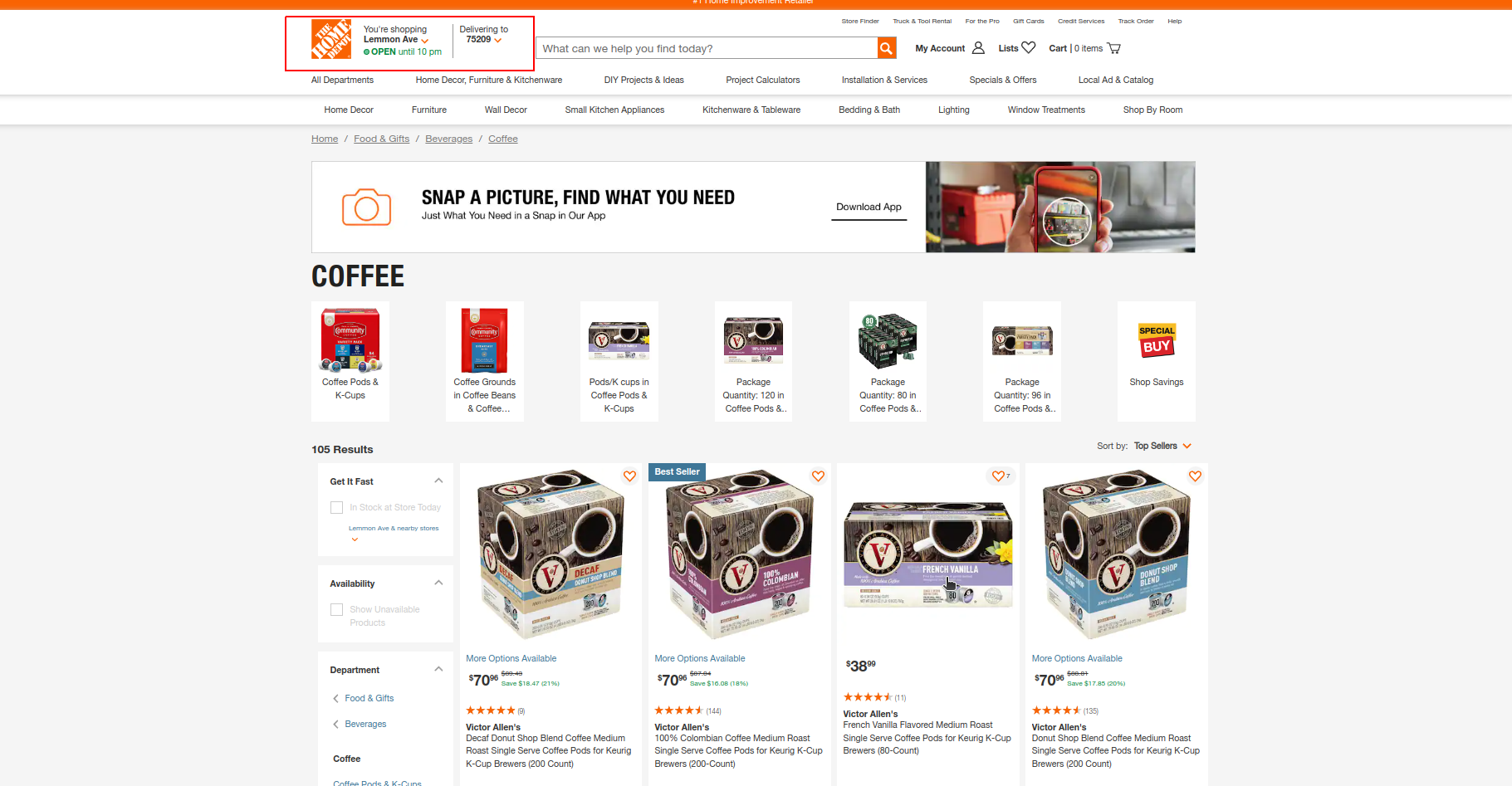 [Home Depot API] Zip Code and Store ID Parameters Not Working · Issue