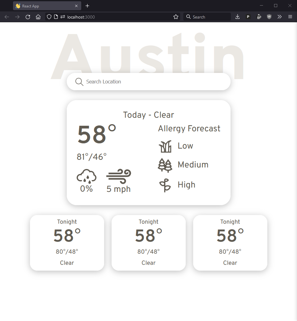 GitHub - coltonleach/weather-app: Weather app to get some work with ...