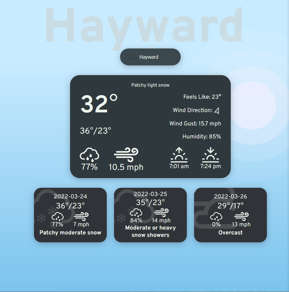 GitHub - coltonleach/weather-app: Weather app to get some work with ...