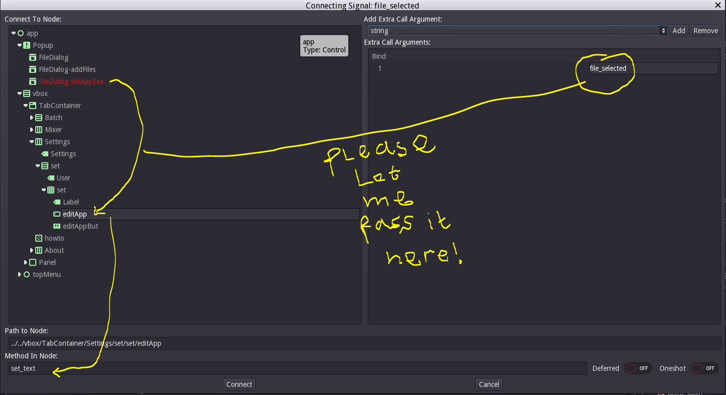 Request-Editor's connection editor - Ability to pass parameters from a ...