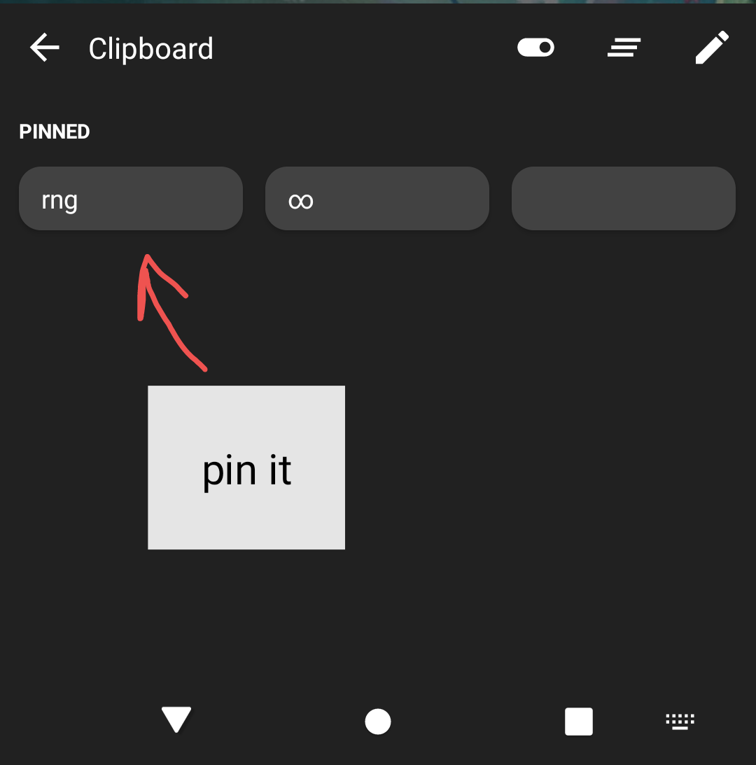 Clearing clipboard clears recently pinned item. · Issue 2089