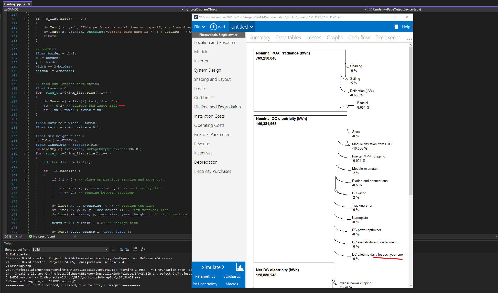 Loss diagram is cut-off at right side · Issue #1122 · NREL/SAM · GitHub