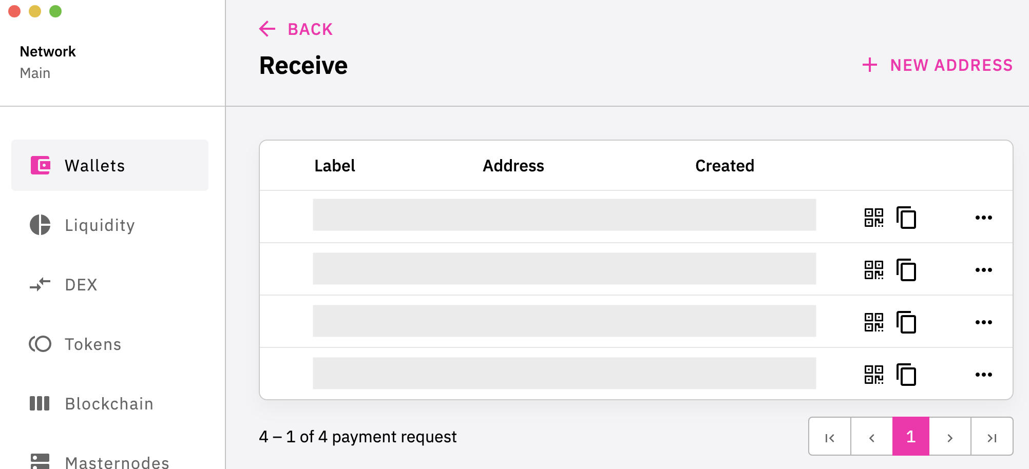 DFI wallet   Receive   New Address