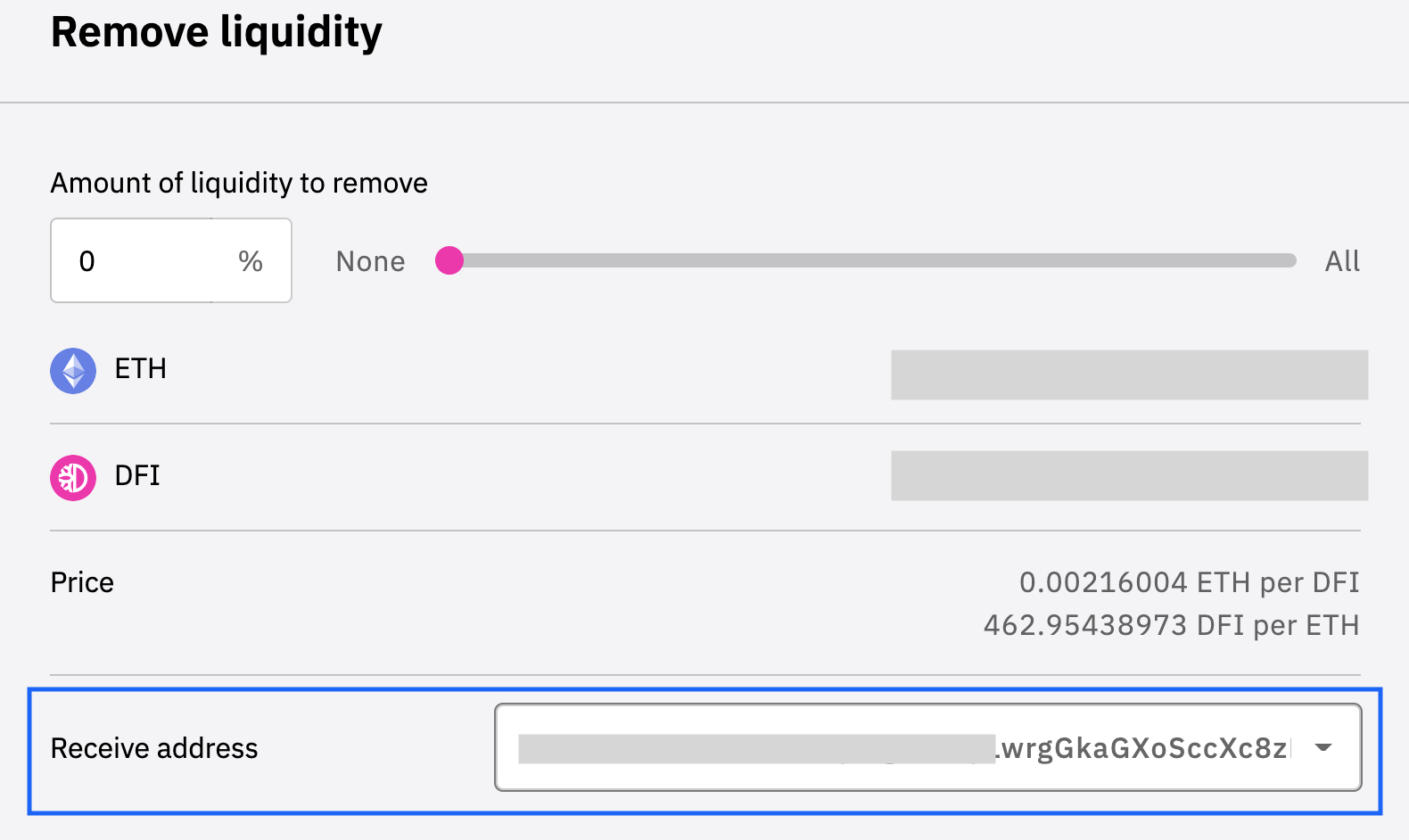 Remove LP State receive address