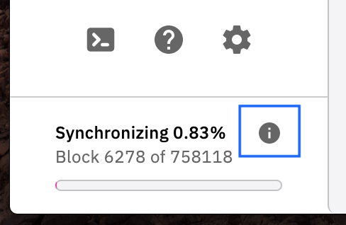 <code>i</code> to trigger Snapshot download