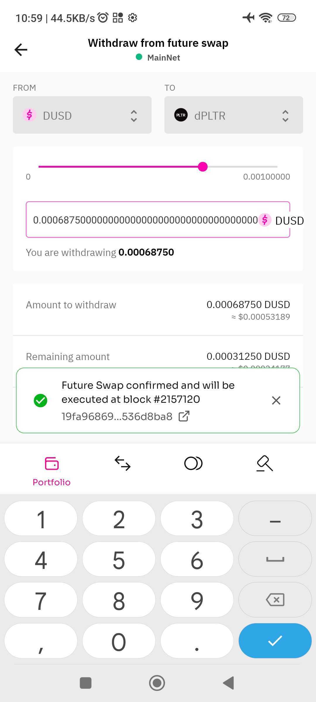 220812 iOS_Android- Auctions - Token number moves pushed of screen1