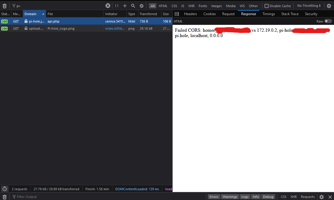 Pihole custom service not working npm issue 543 bastienwirtz
