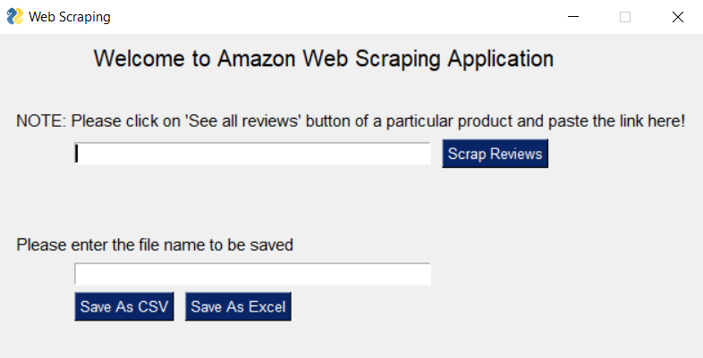 GitHub - meghamankal/AmazonWebScraping-GUI: AmazonWebScraping-GUI is an ...