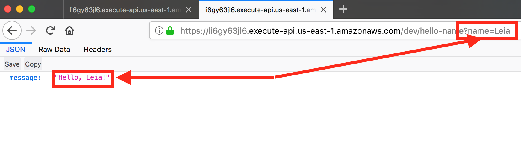 Leia query string