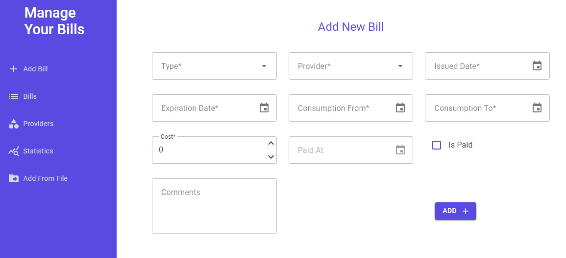 GitHub - spyroskatsios/ManageYourBills: A desktop app to manage your bills.