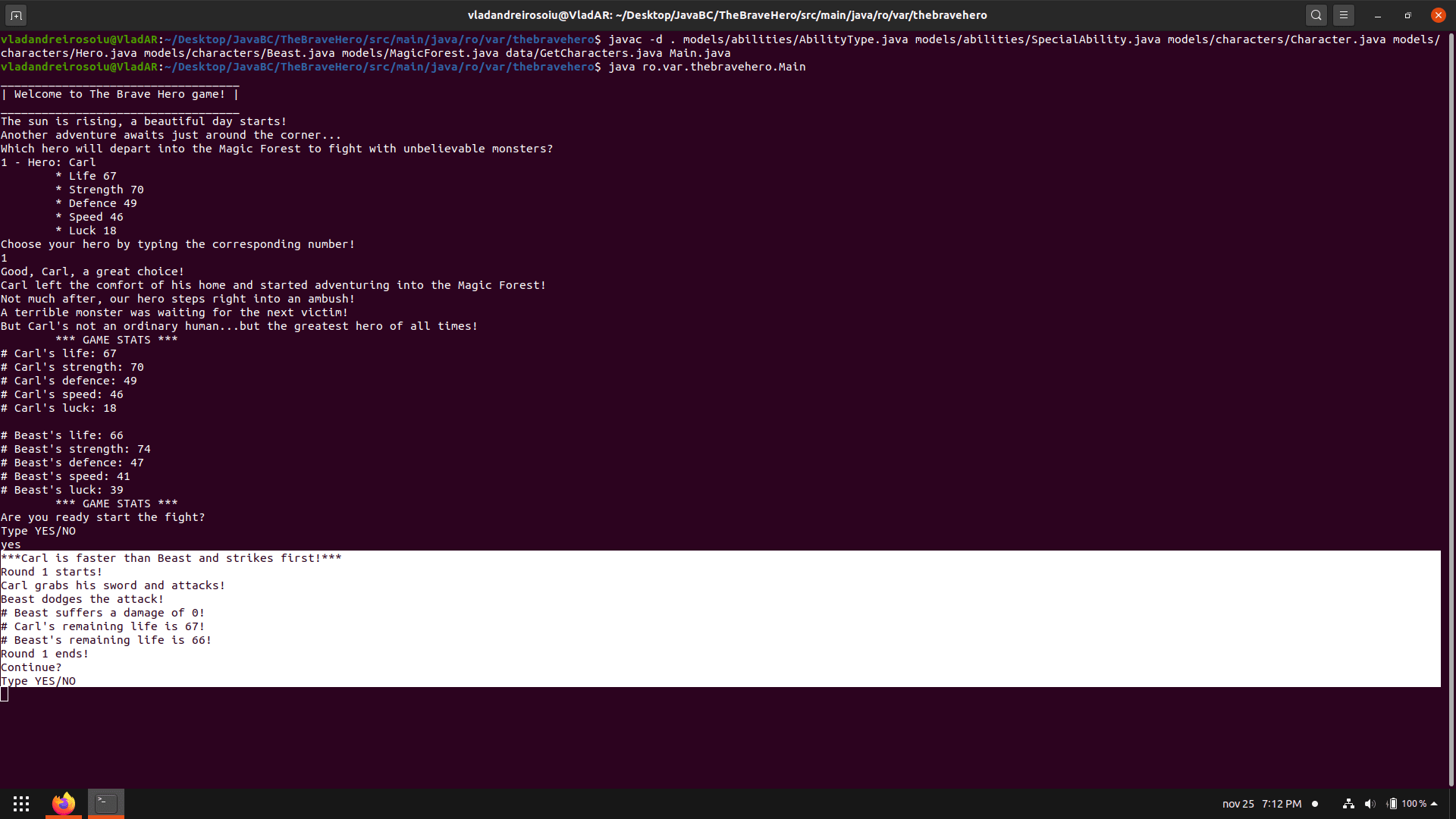 GitHub - VladAndreiRosoiu/TheBraveHero: Simple command line game ...
