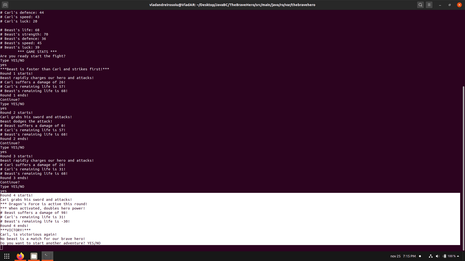 GitHub - VladAndreiRosoiu/TheBraveHero: Simple command line game ...