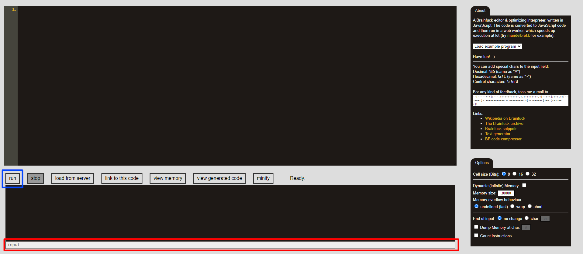 input