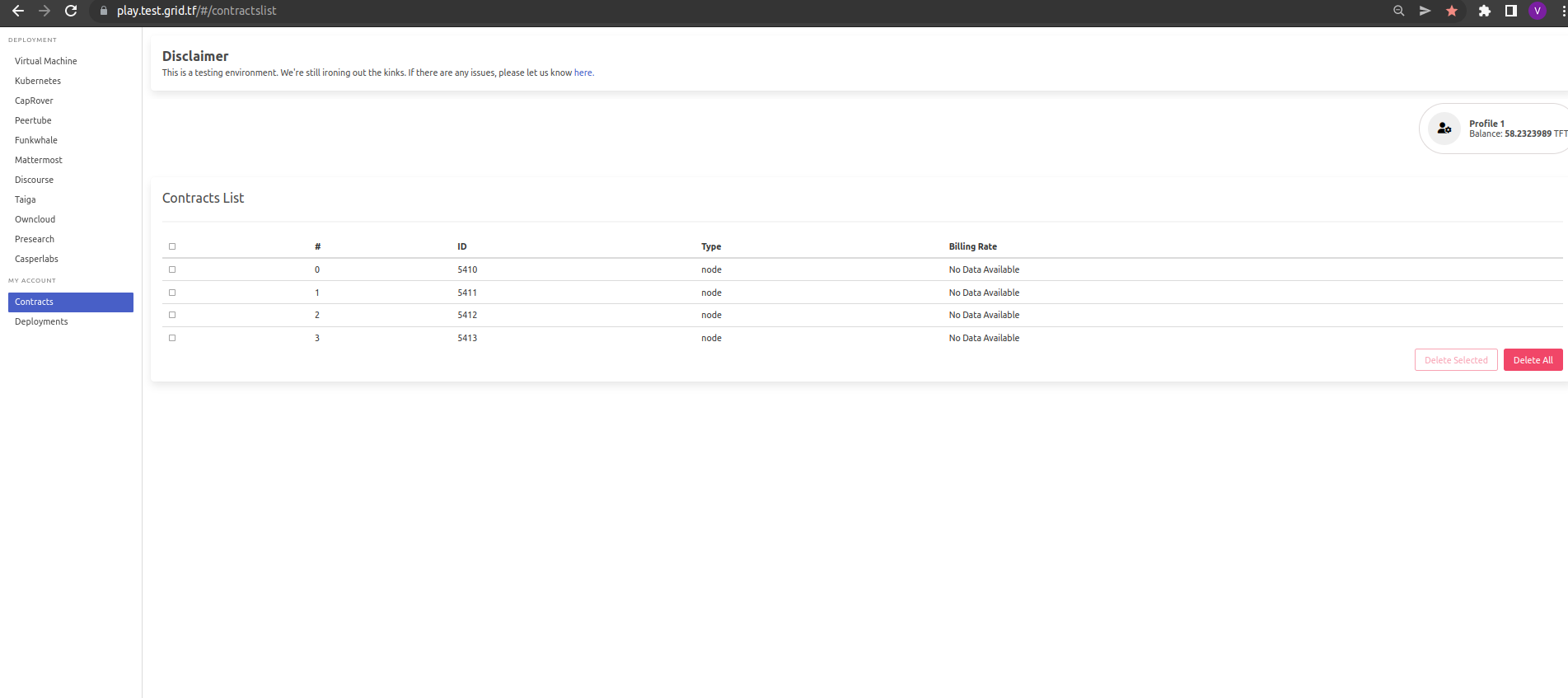 When a resource is deployed via Terraform it's not displayed through