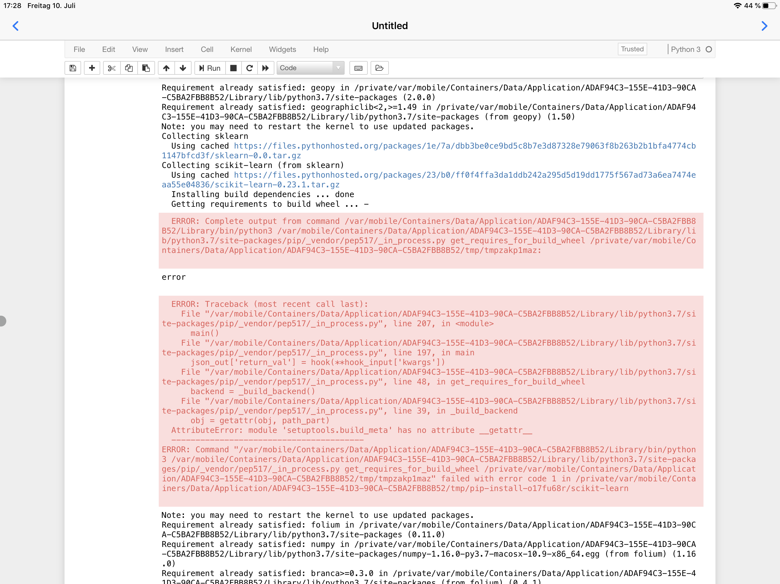 Scikit learn import issue 113 holzschu carnets github