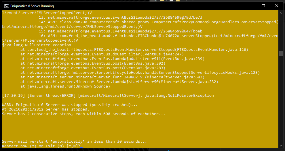 Server crash · Issue #1191 · EnigmaticaModpacks/Enigmatica6 · GitHub